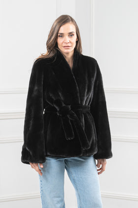 Blackglama Mink Fur Short Jacket - Women's Short Jacket L/O 22M7950