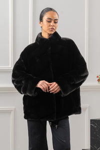 Blackglama Mink Fur Short Jacket - Women's Short Jacket A/K 25M5496