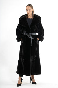 Blackglama Mink Fur Coat with Hood - Women's Coat S/S 25M5755