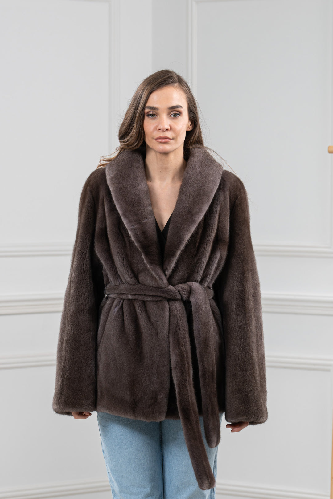 Mocca Mink Fur Short Jacket - Women&