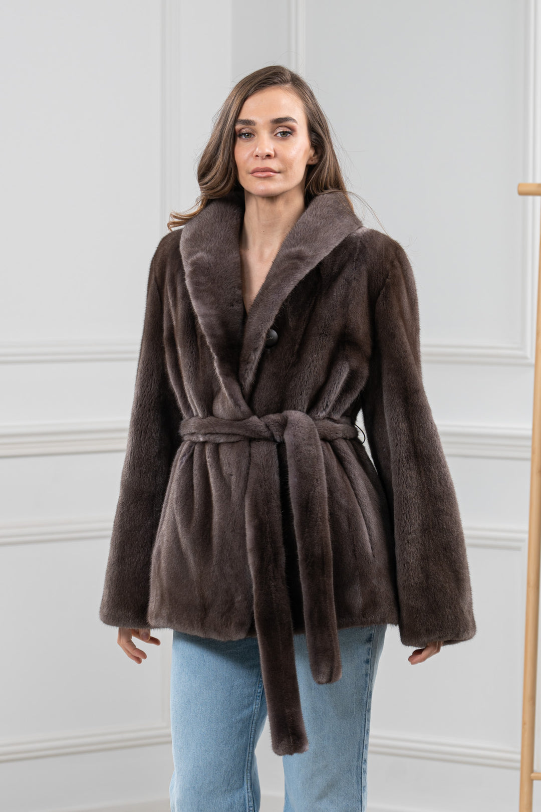 Mocca Mink Fur Short Jacket - Women&