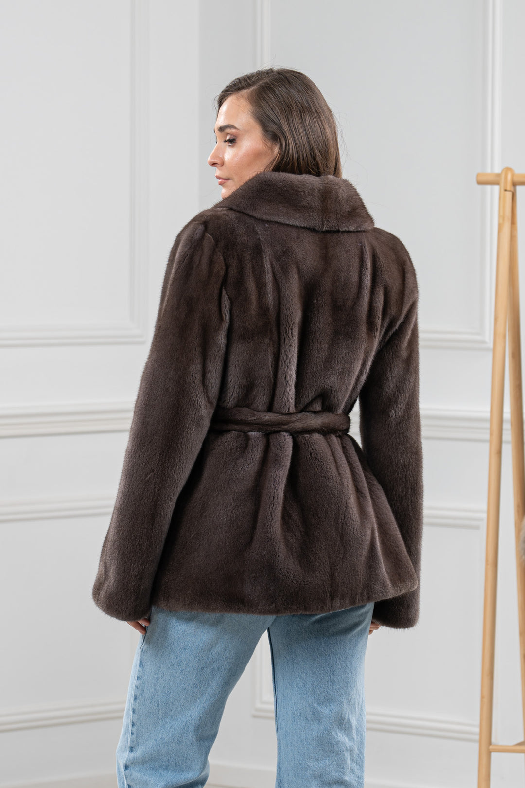Mocca Mink Fur Short Jacket - Women&