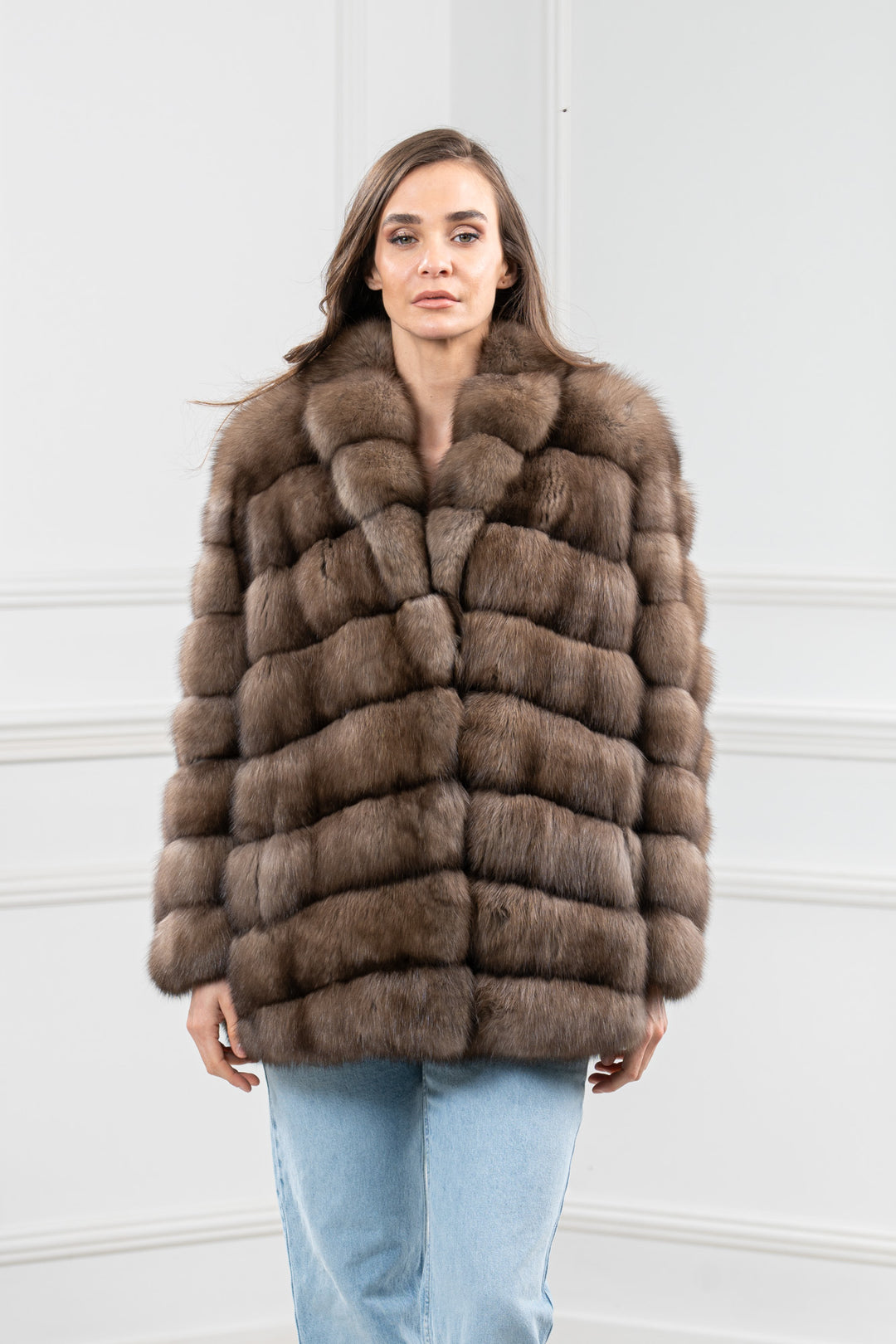 Platinum Russian Sable Fur Short Jacket - Women&