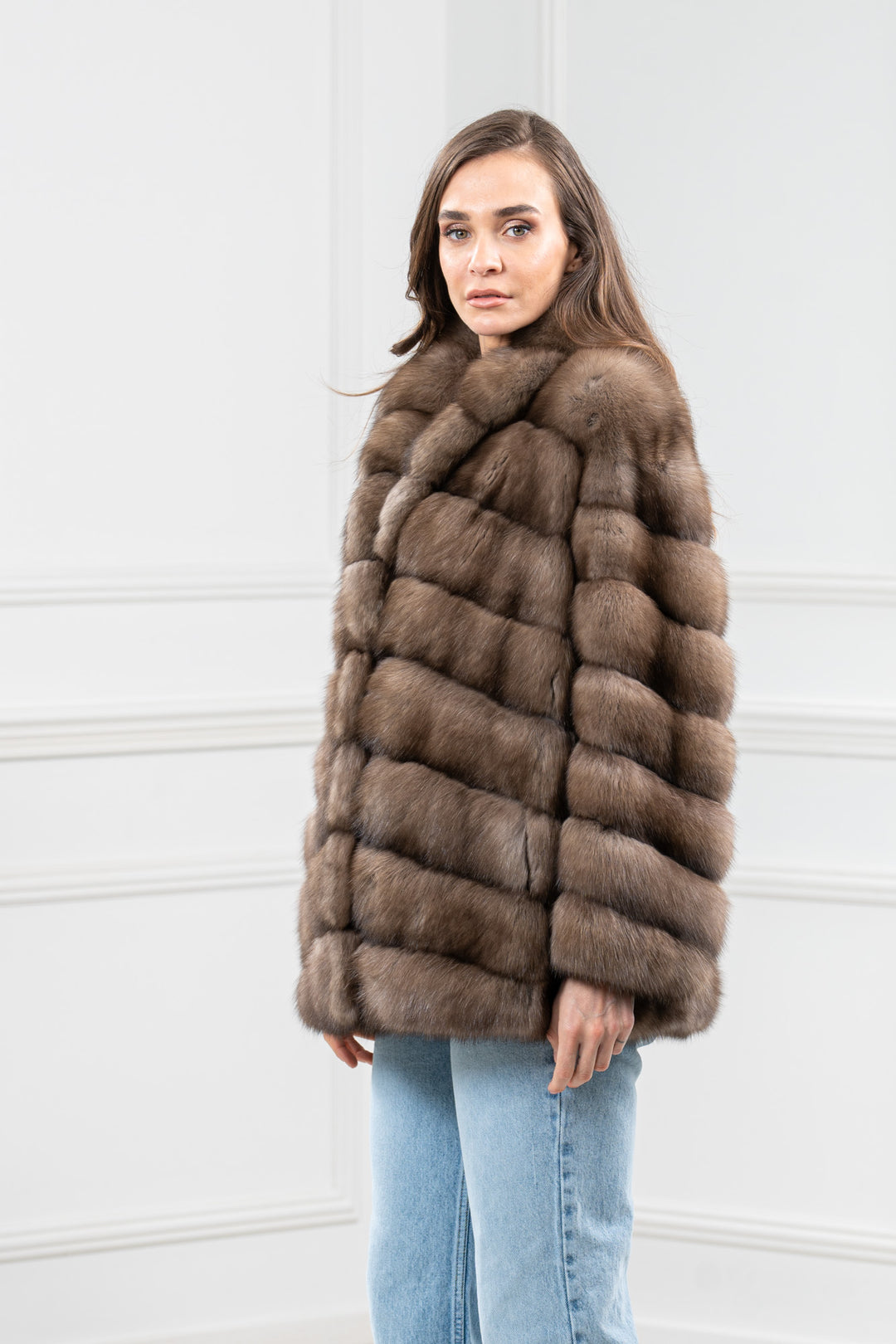 Platinum Russian Sable Fur Short Jacket - Women&