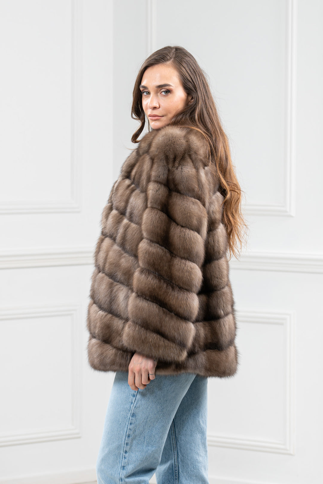 Platinum Russian Sable Fur Short Jacket - Women&