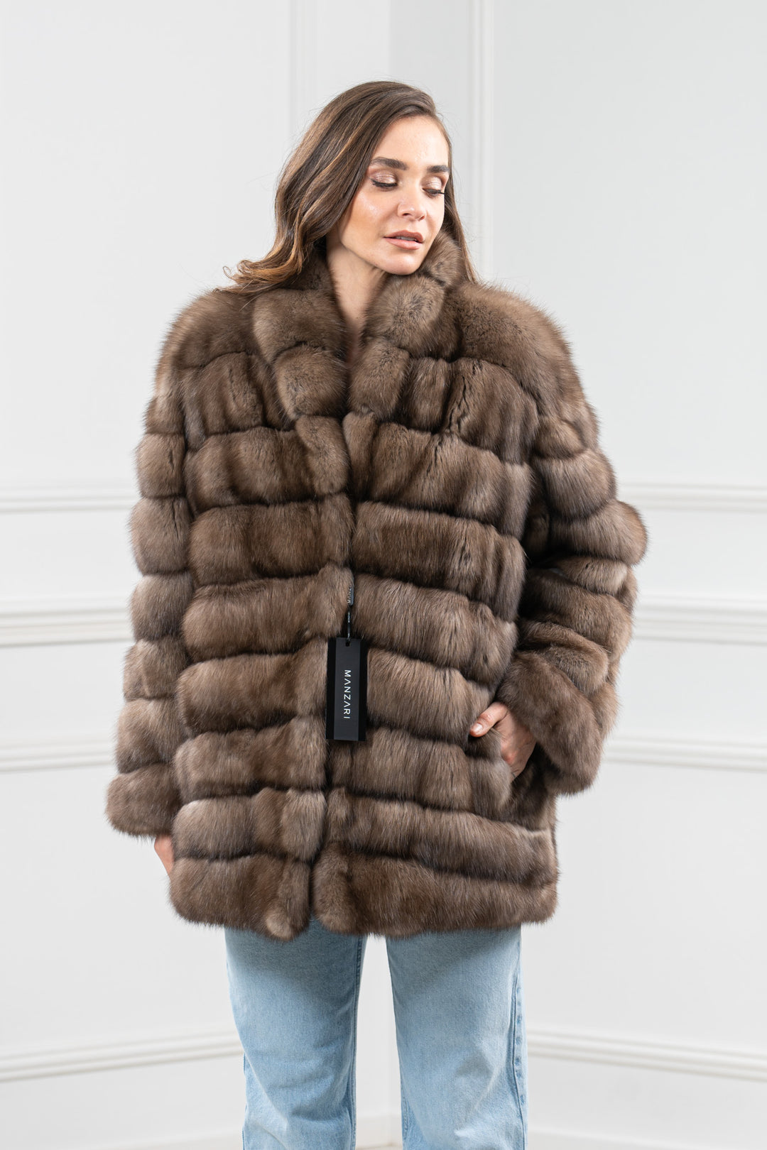 Platinum Russian Sable Fur Short Jacket - Women&