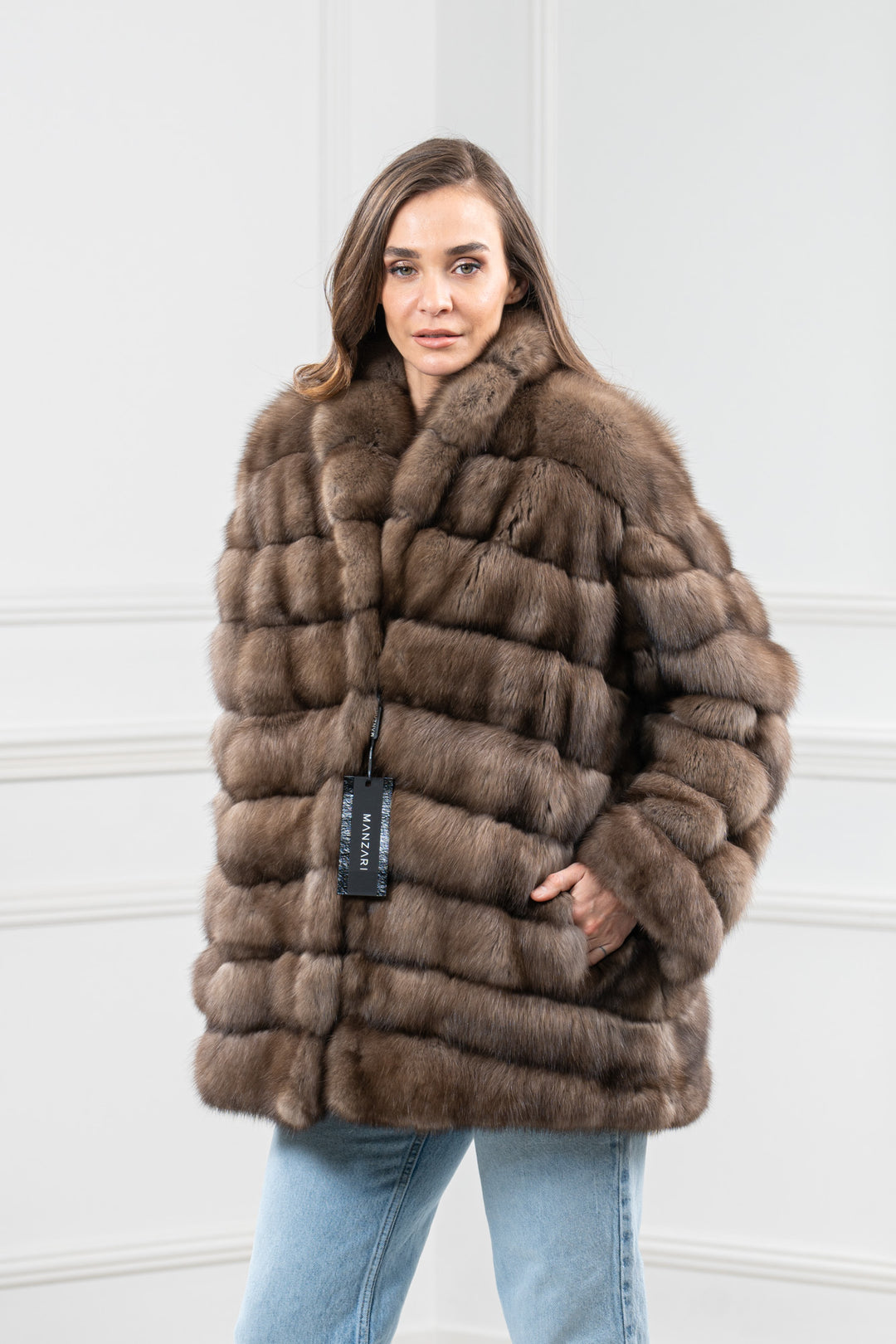 Platinum Russian Sable Fur Short Jacket - Women&