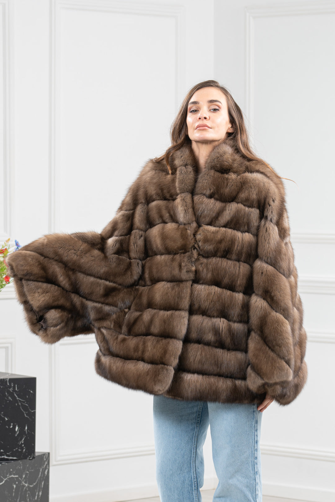 Platinum Russian Sable Fur Short Jacket - Women&