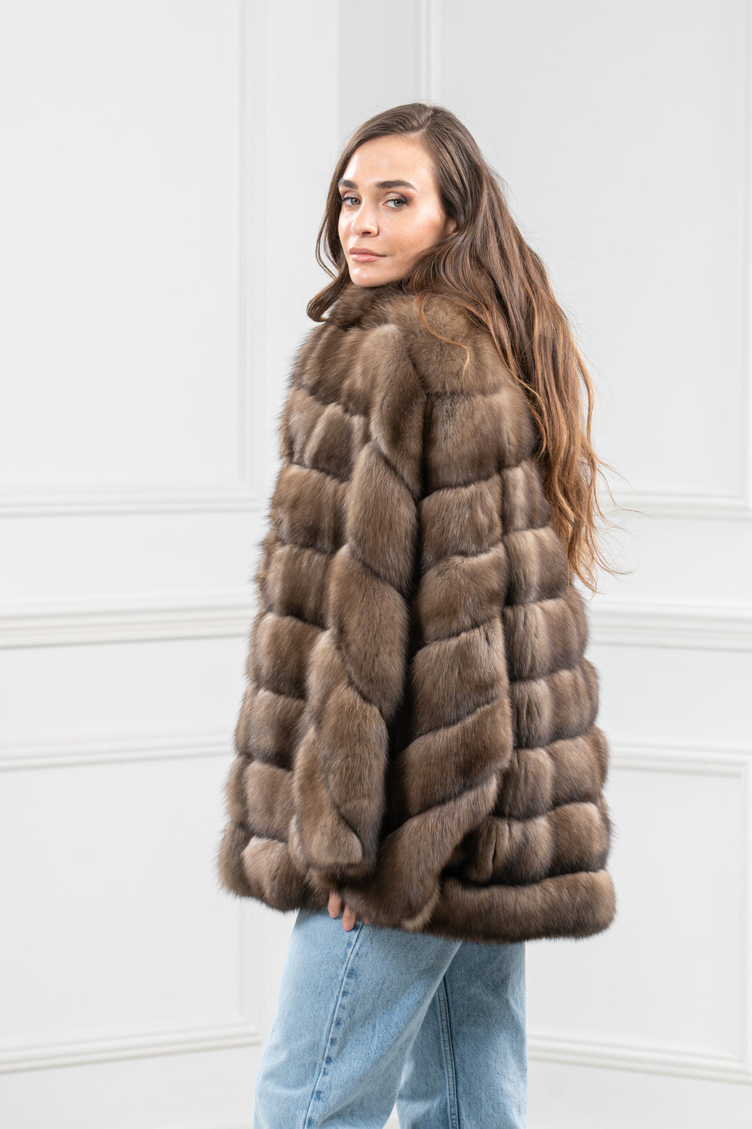 Platinum Russian Sable Fur Short Jacket - Women&