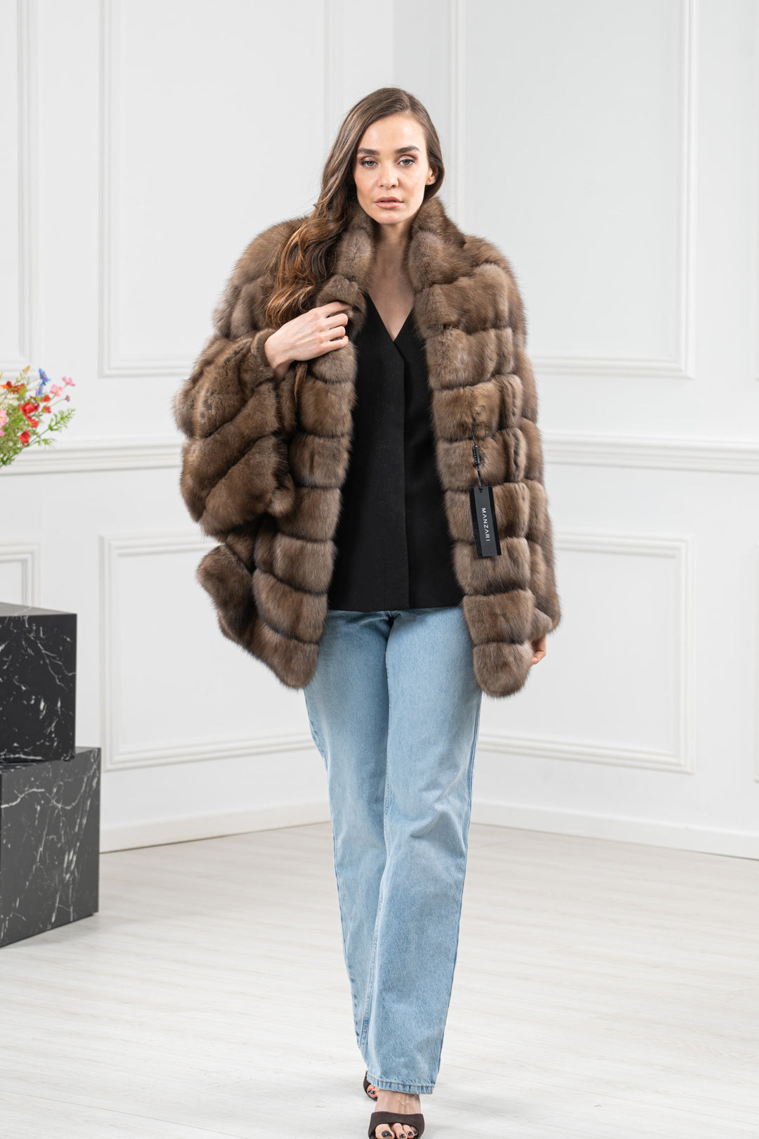 Platinum Russian Sable Fur Short Jacket - Women&