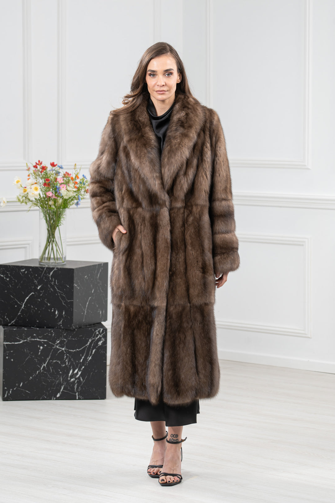 Platinum Russian Sable Fur Coat - Women&