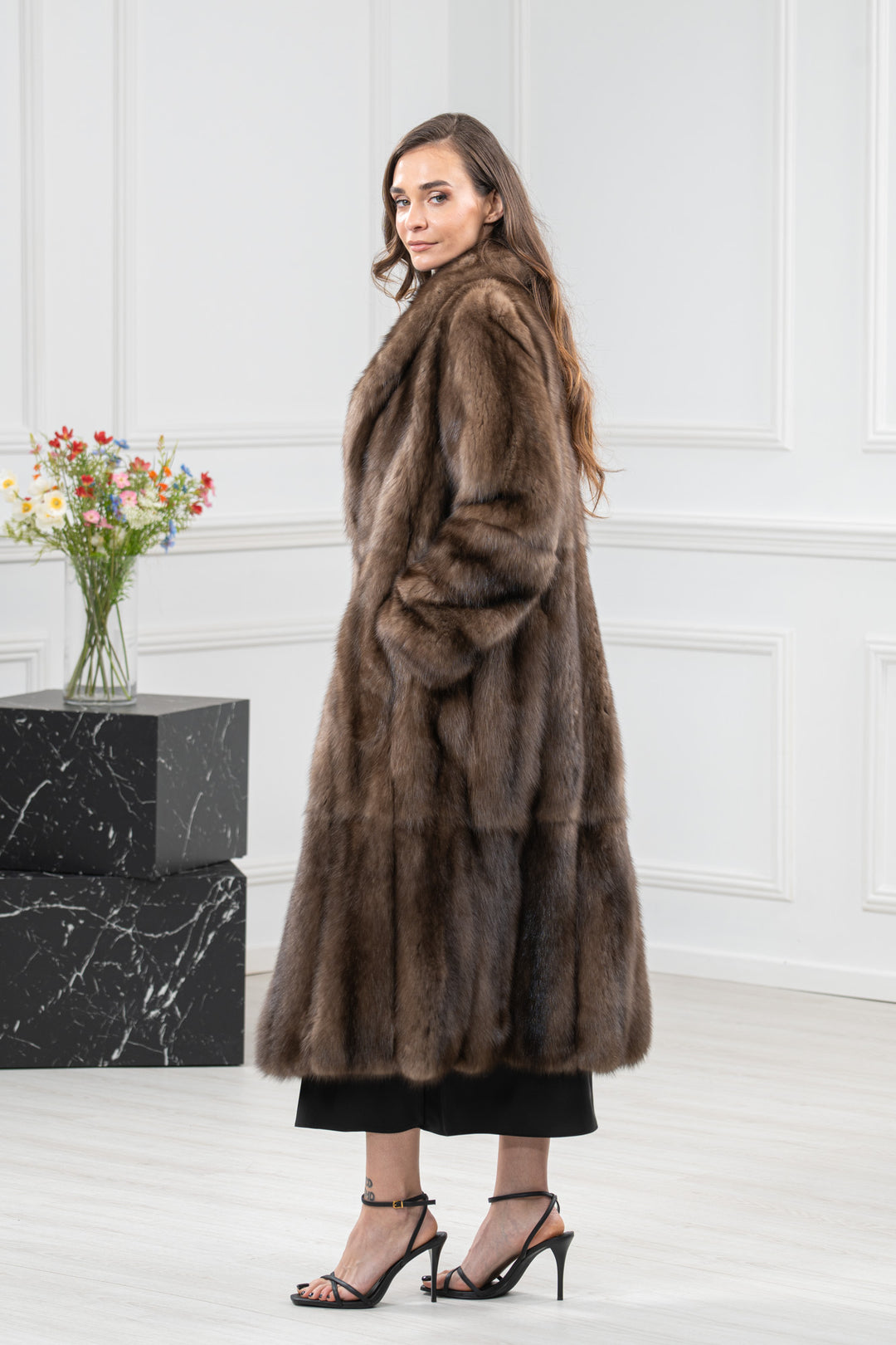Platinum Russian Sable Fur Coat - Women&