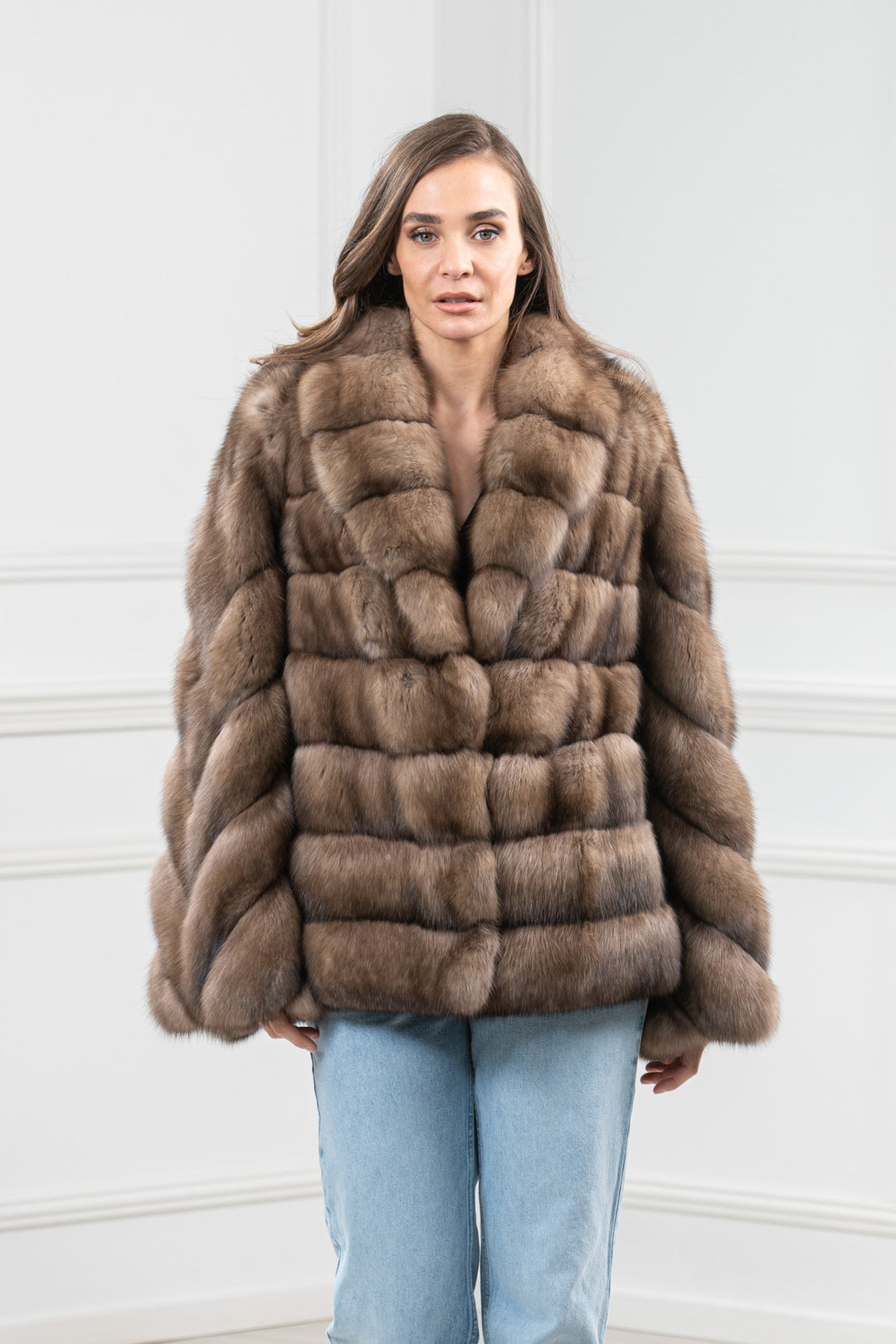 Platinum Russian Sable Fur Short Jacket - Women&