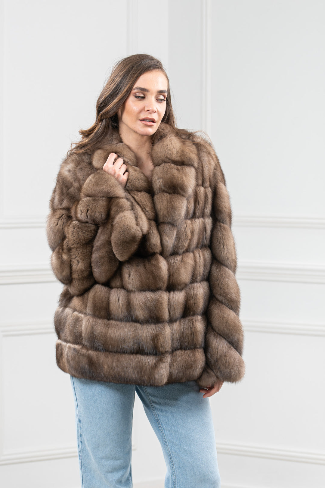 Platinum Russian Sable Fur Short Jacket - Women&