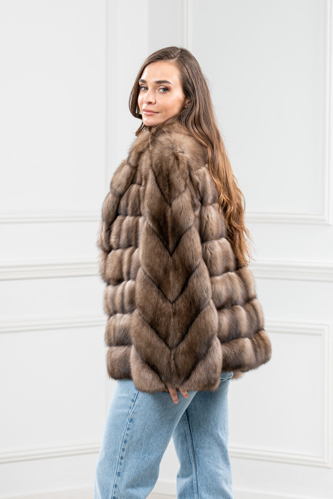 Platinum Russian Sable Fur Short Jacket - Women&