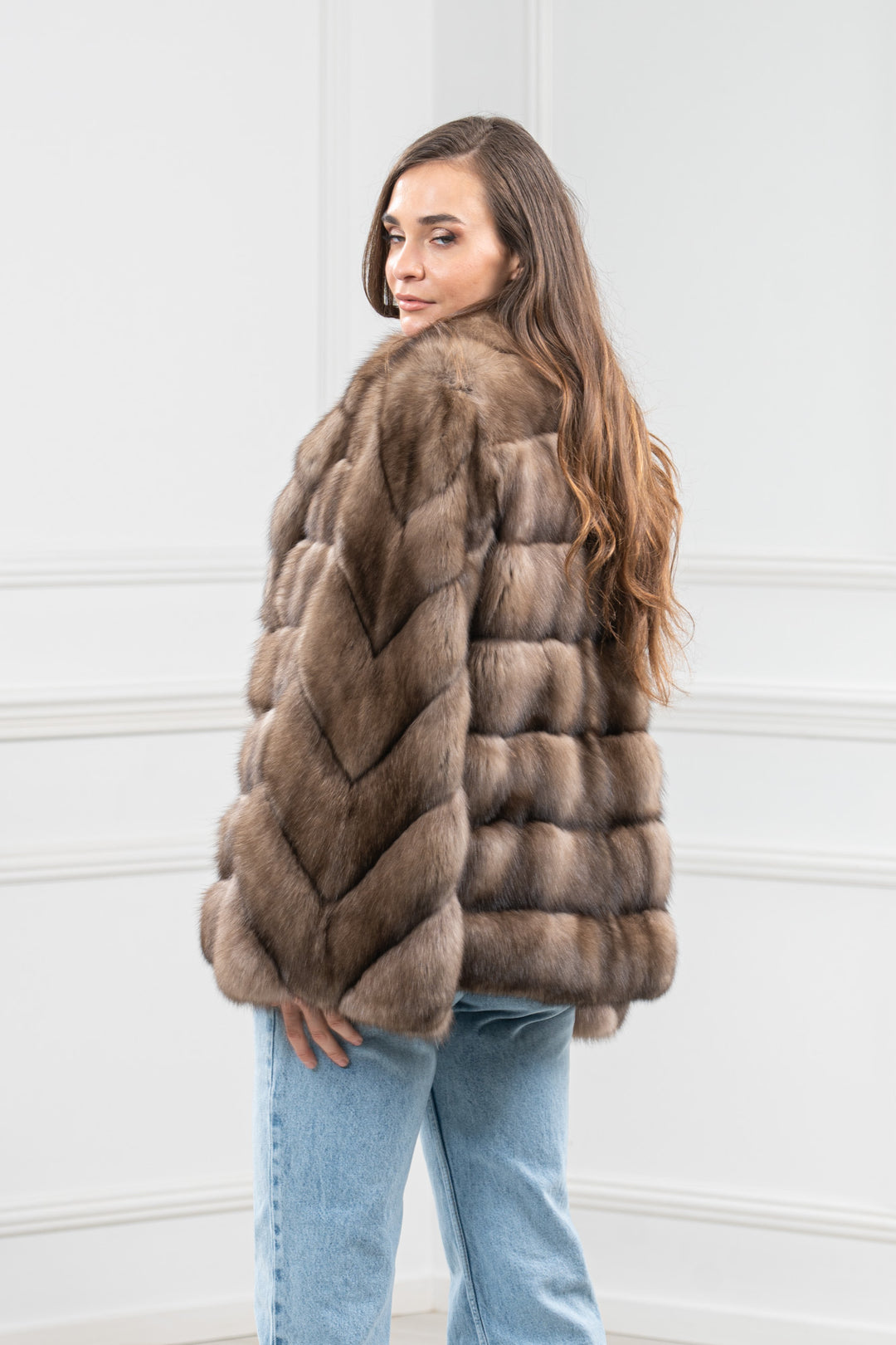 Platinum Russian Sable Fur Short Jacket - Women&