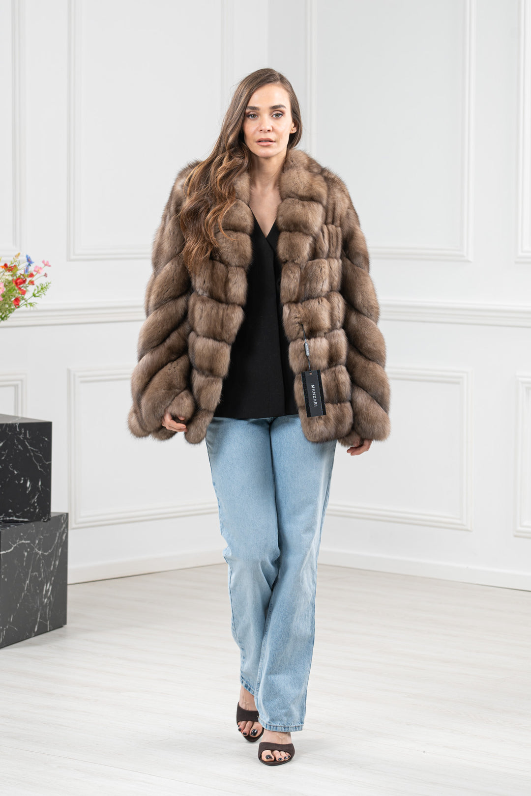 Platinum Russian Sable Fur Short Jacket - Women&