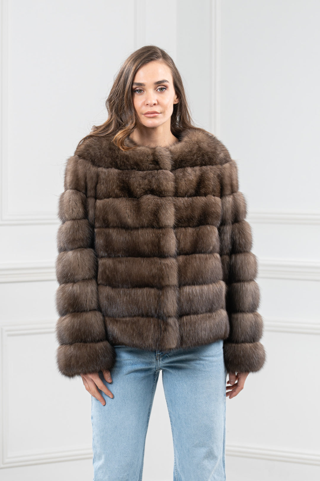 Platinum Russian Sable Fur Short Jacket - Women&