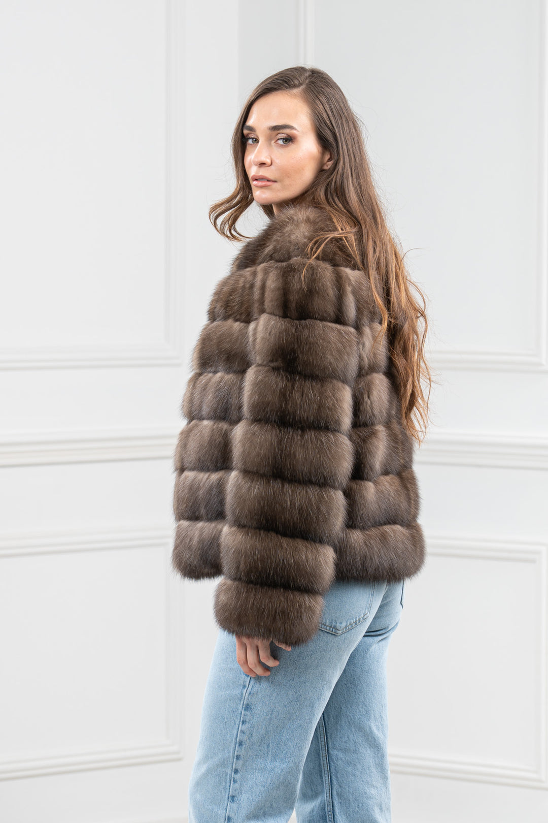 Platinum Russian Sable Fur Short Jacket - Women&