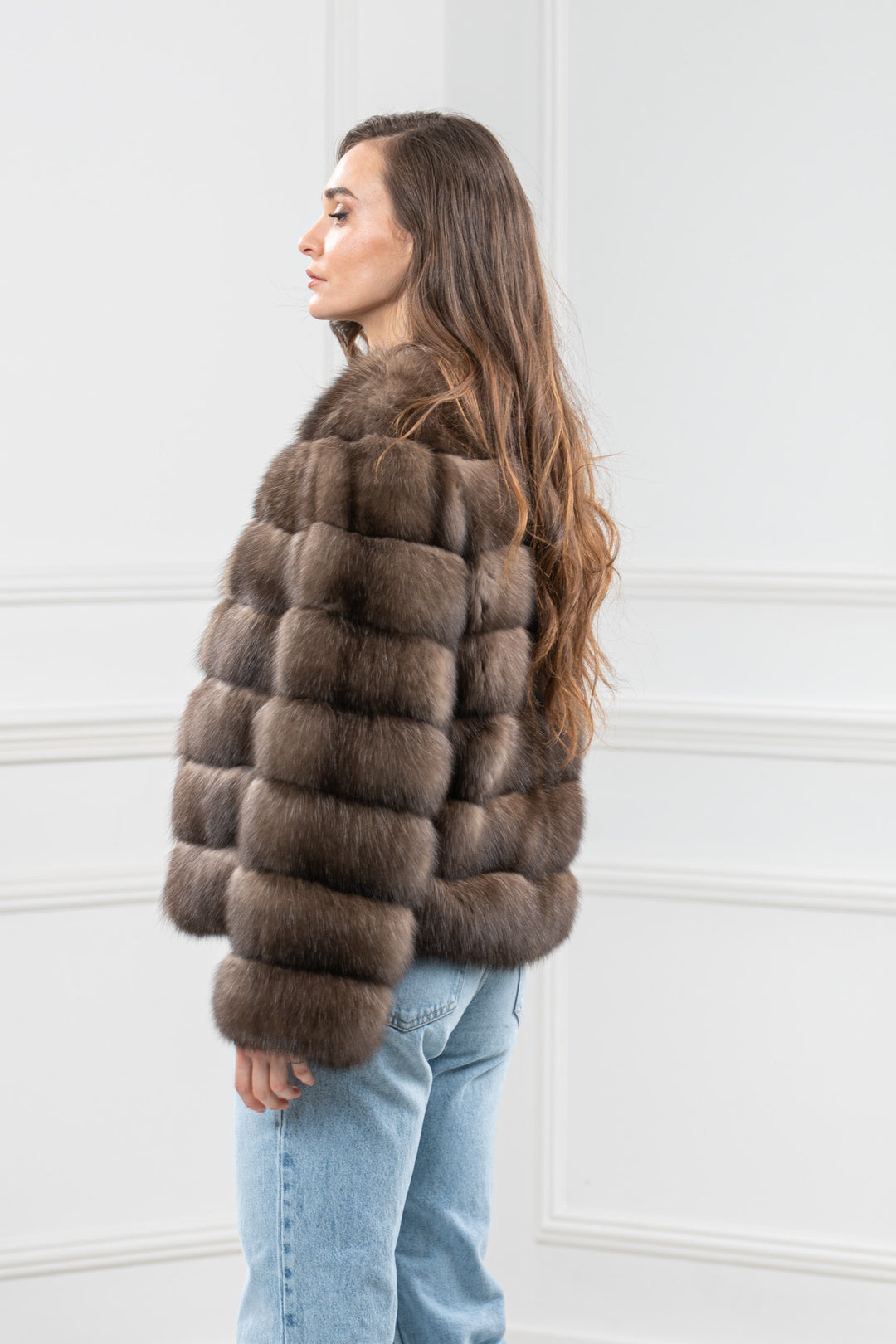 Platinum Russian Sable Fur Short Jacket - Women&