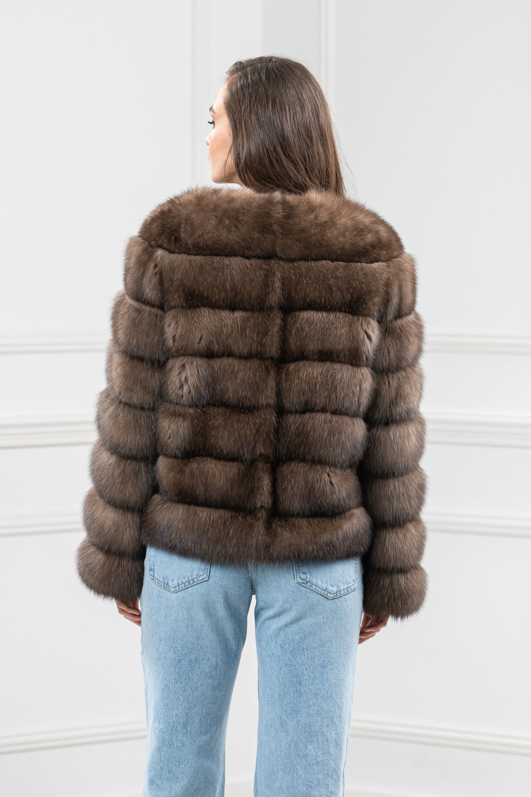 Platinum Russian Sable Fur Short Jacket - Women&