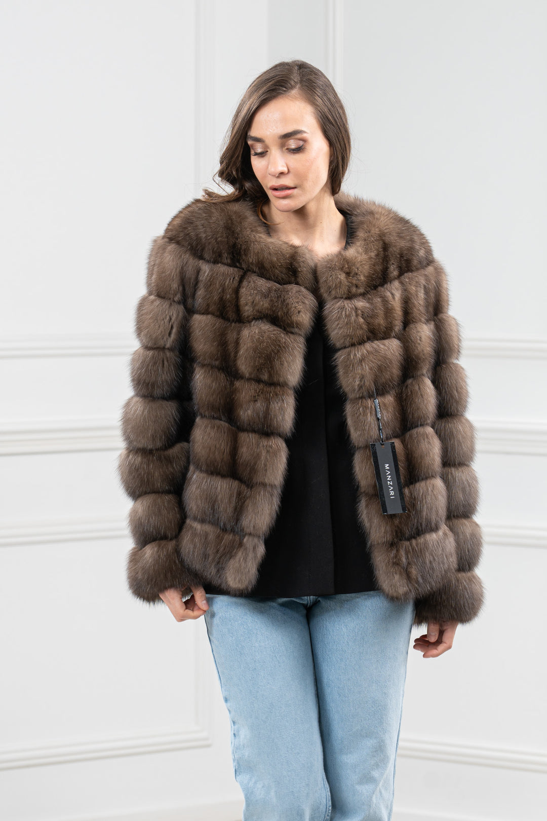 Platinum Russian Sable Fur Short Jacket - Women&