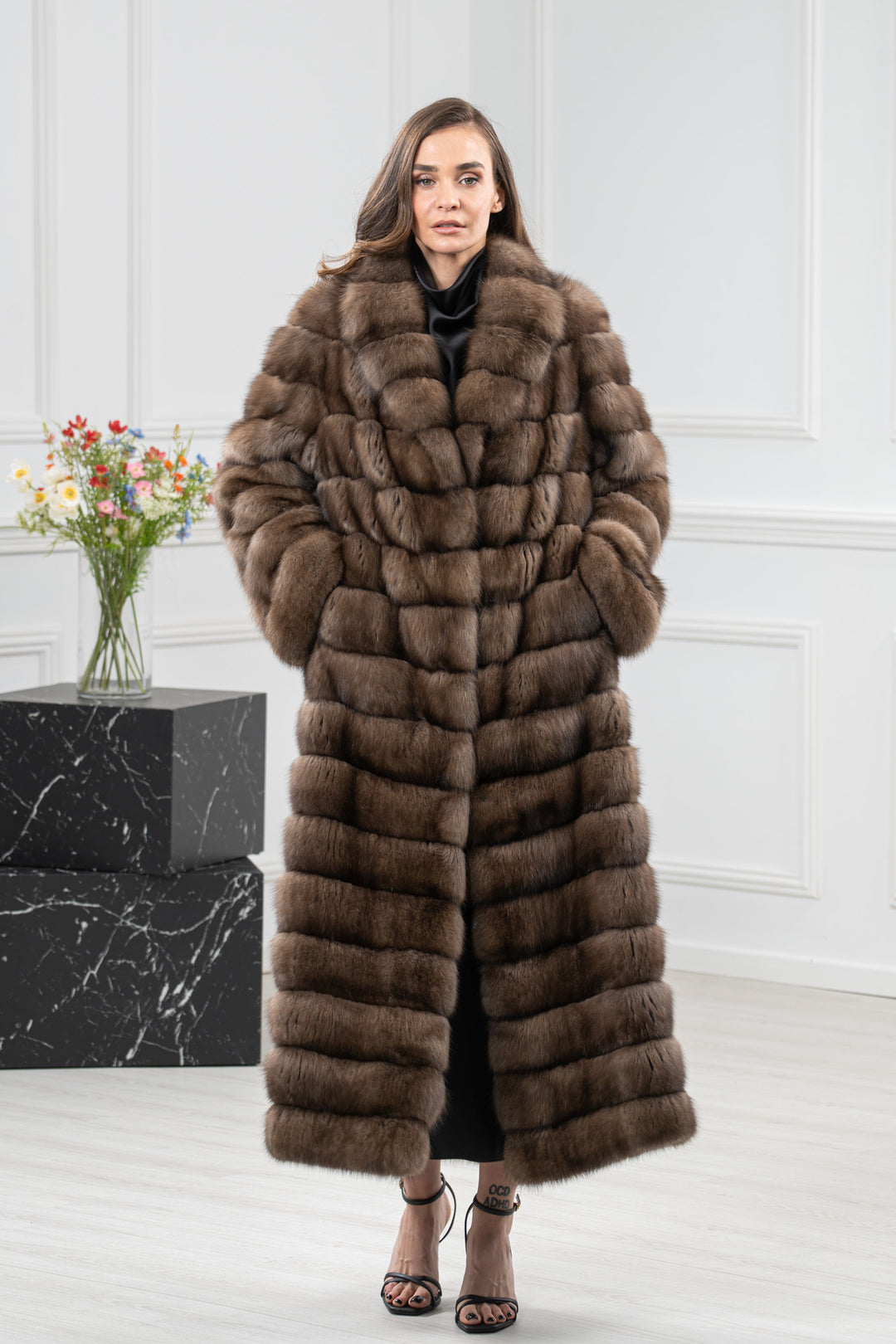 Platinum Russian Sable Fur Coat - Women&