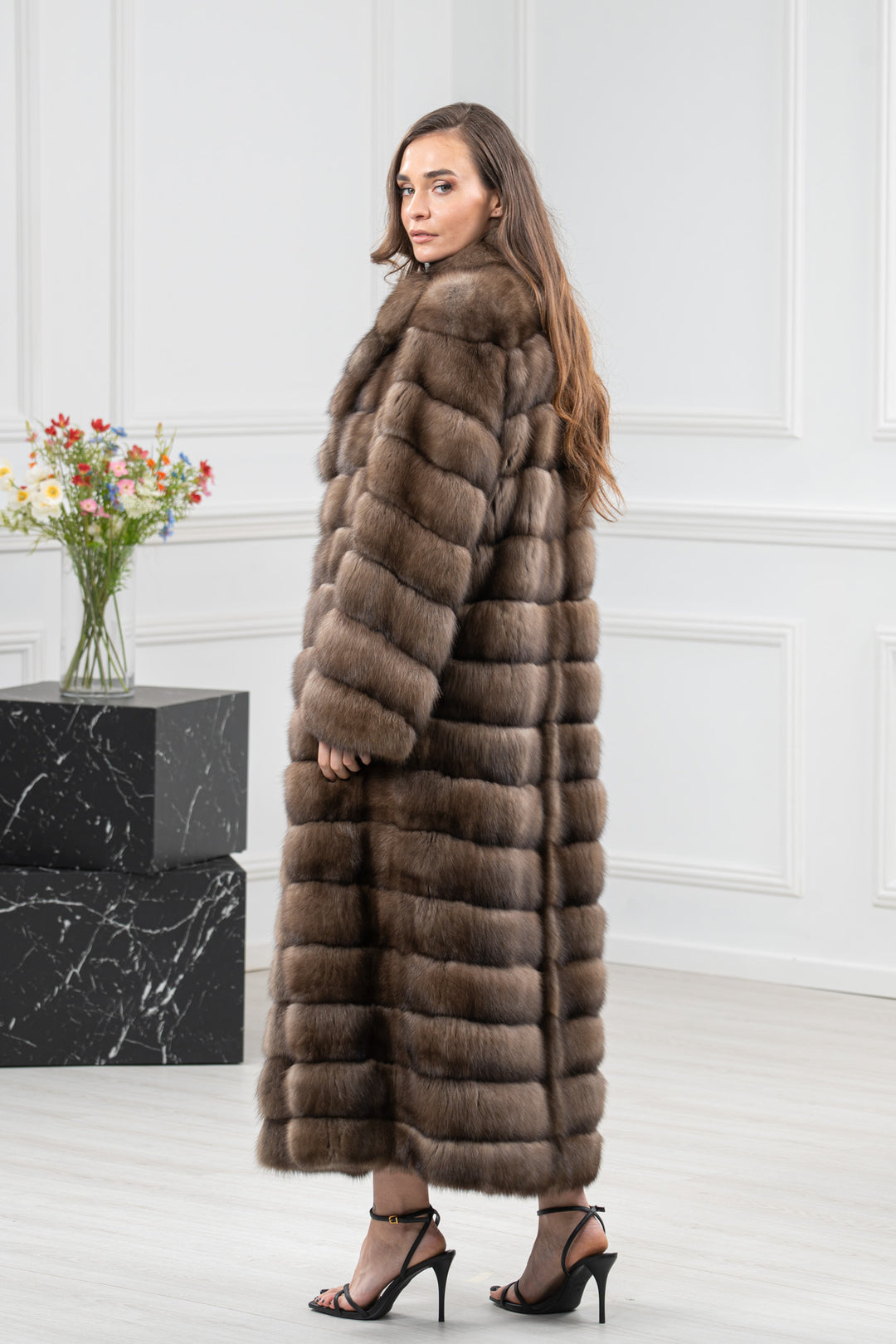 Platinum Russian Sable Fur Coat - Women&