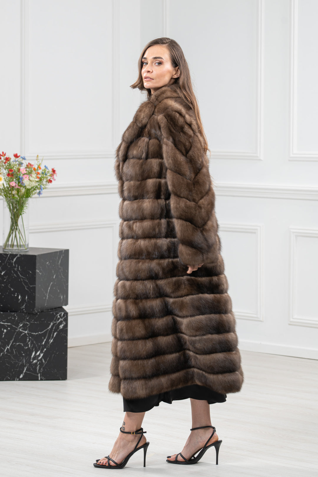 Platinum Russian Sable Fur Coat - Women&