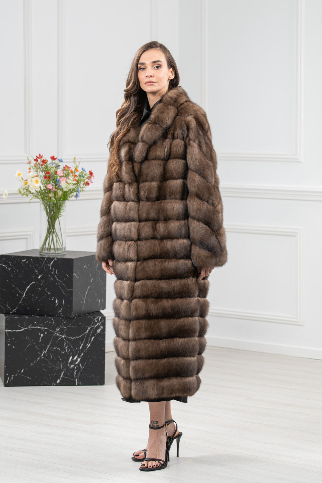 Platinum Russian Sable Fur Coat - Women&