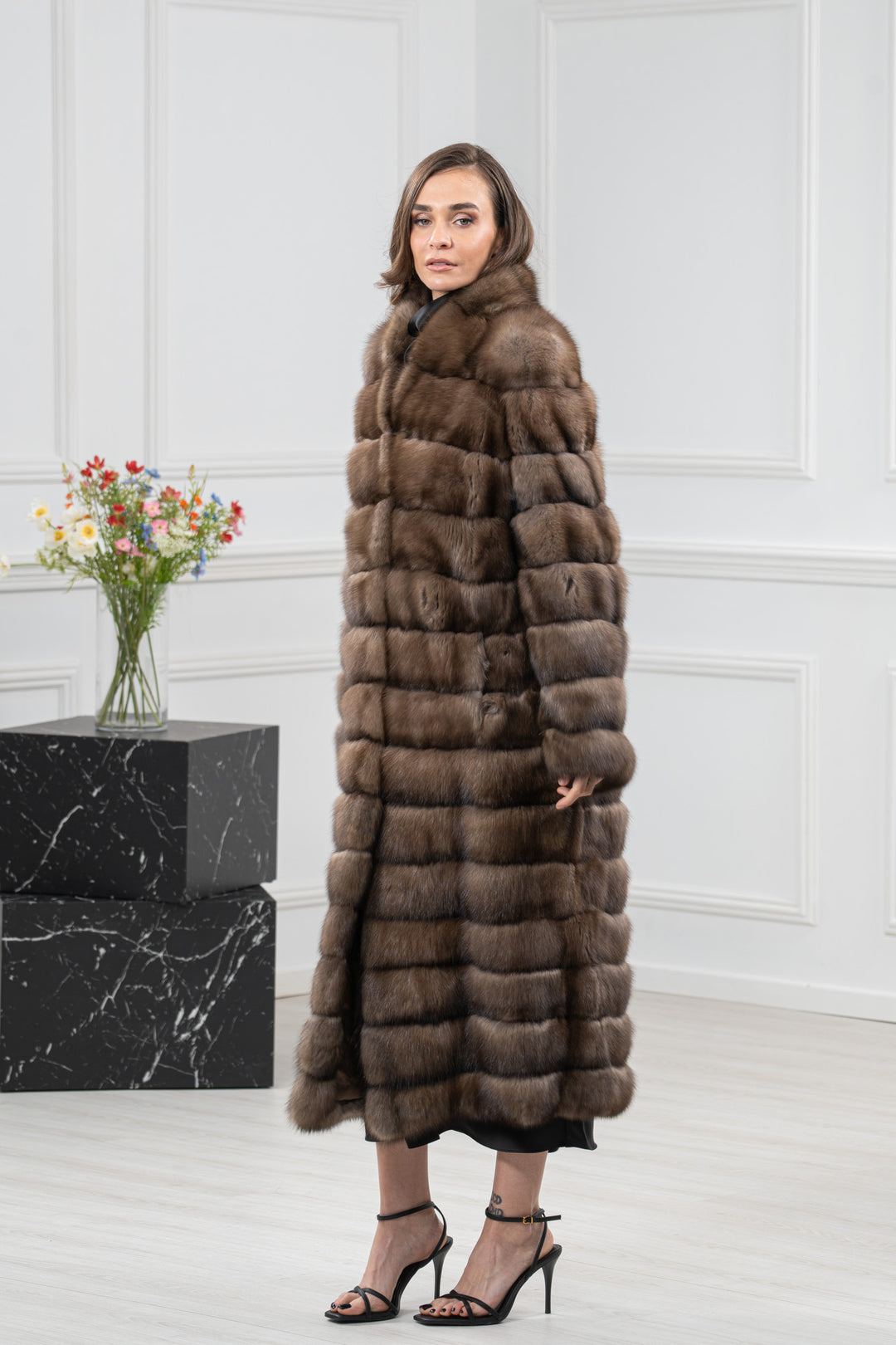 Platinum Russian Sable Fur Coat - Women&