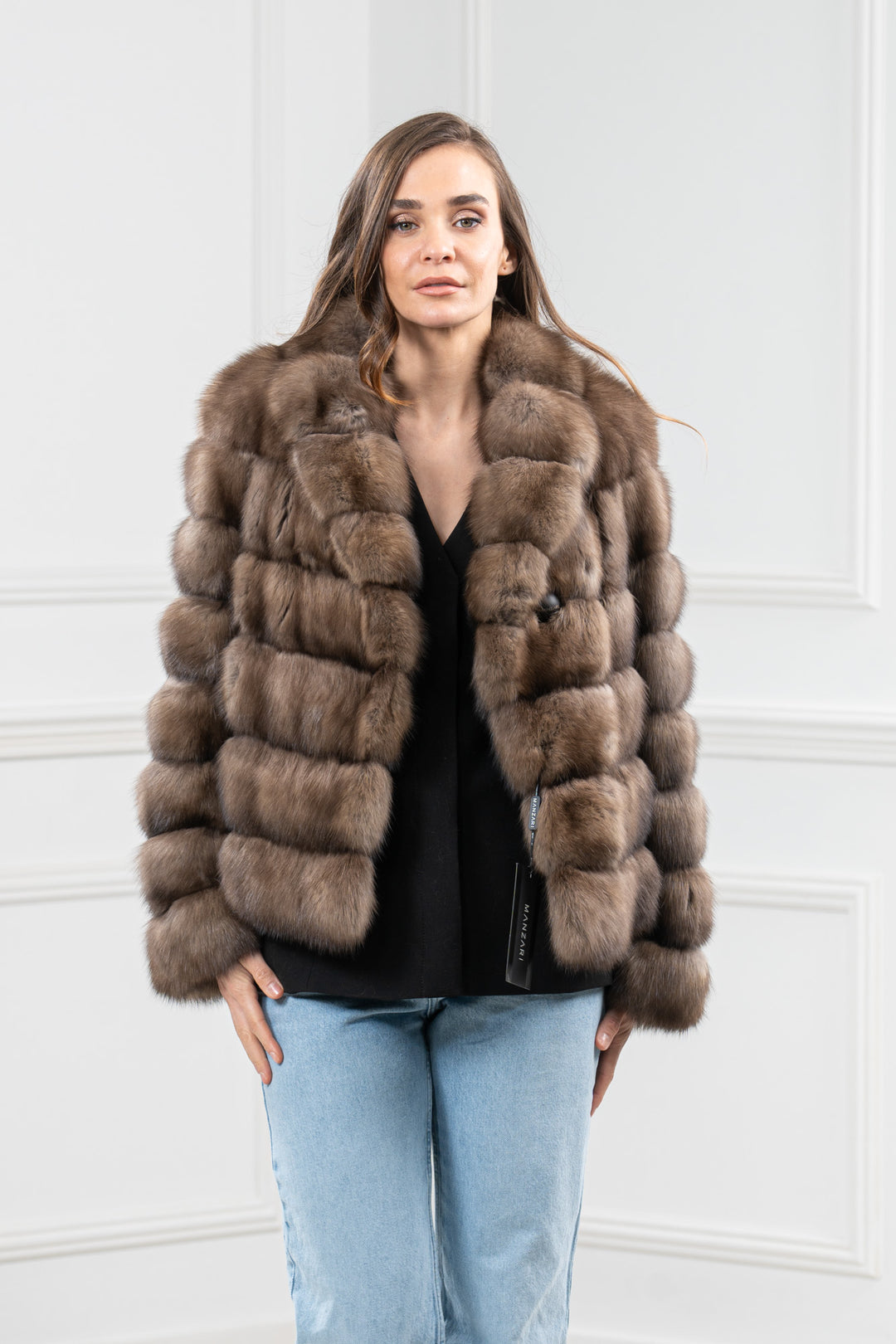Platinum Russian Sable Fur Short Jacket - Women&