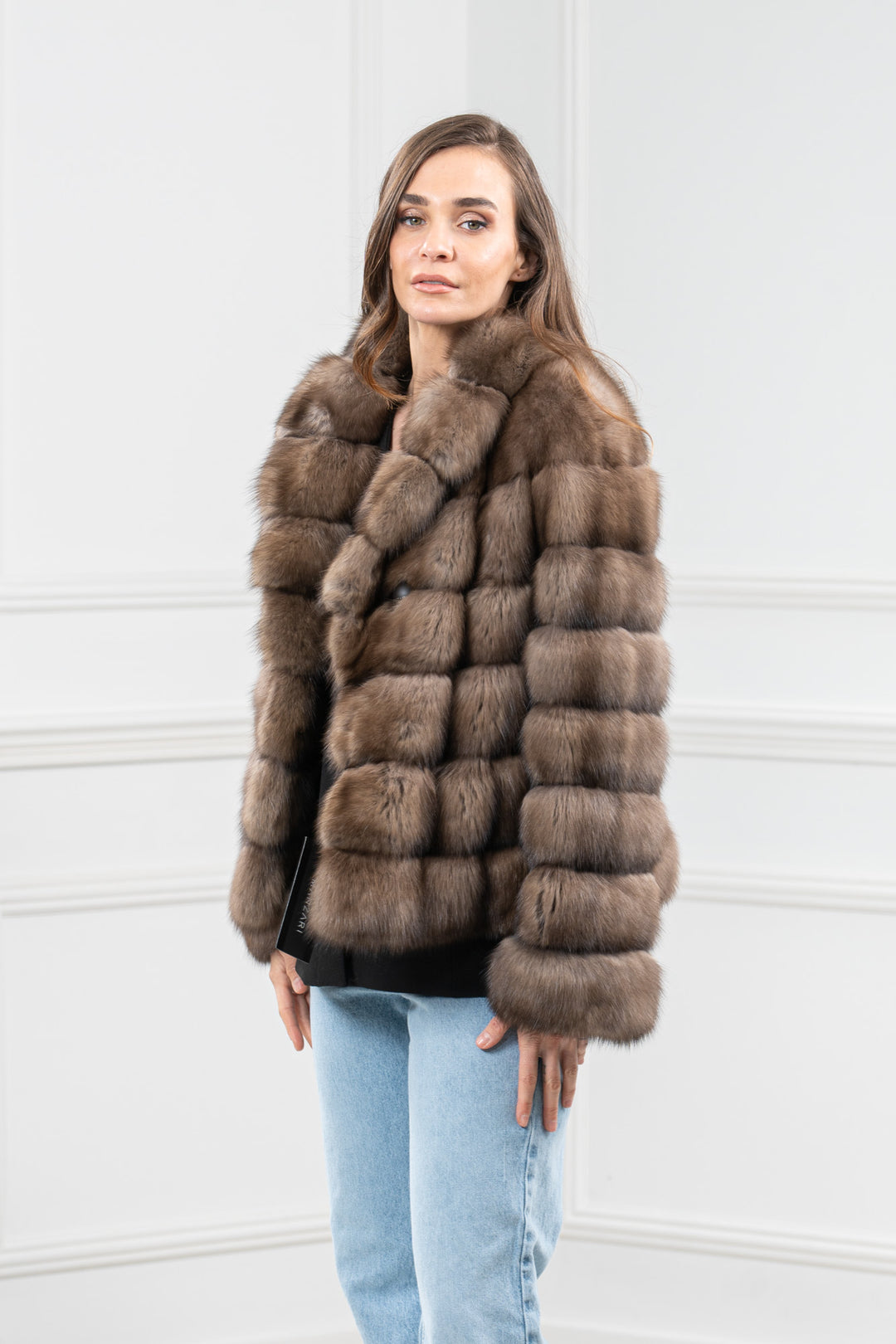 Platinum Russian Sable Fur Short Jacket - Women&