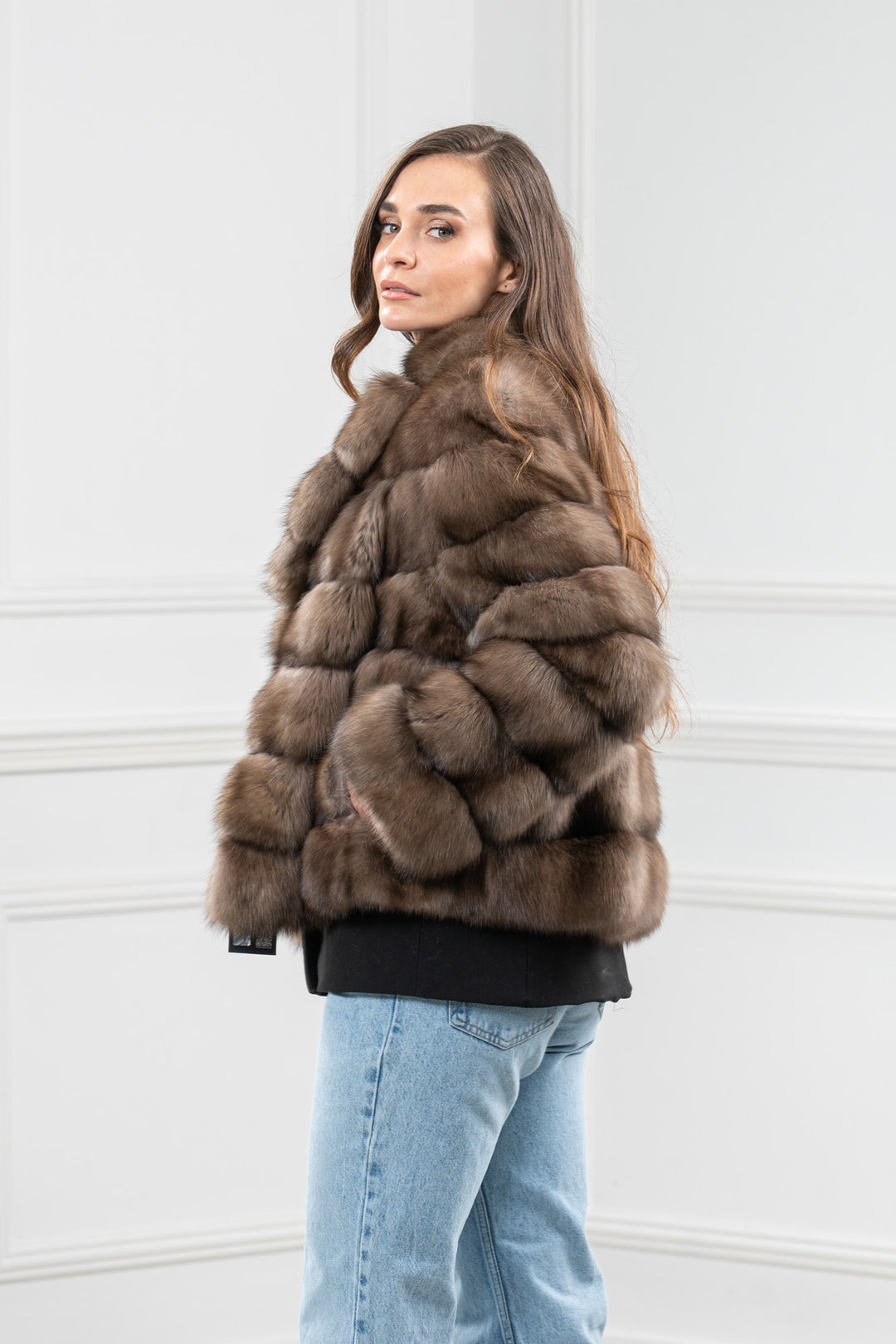 Platinum Russian Sable Fur Short Jacket - Women&