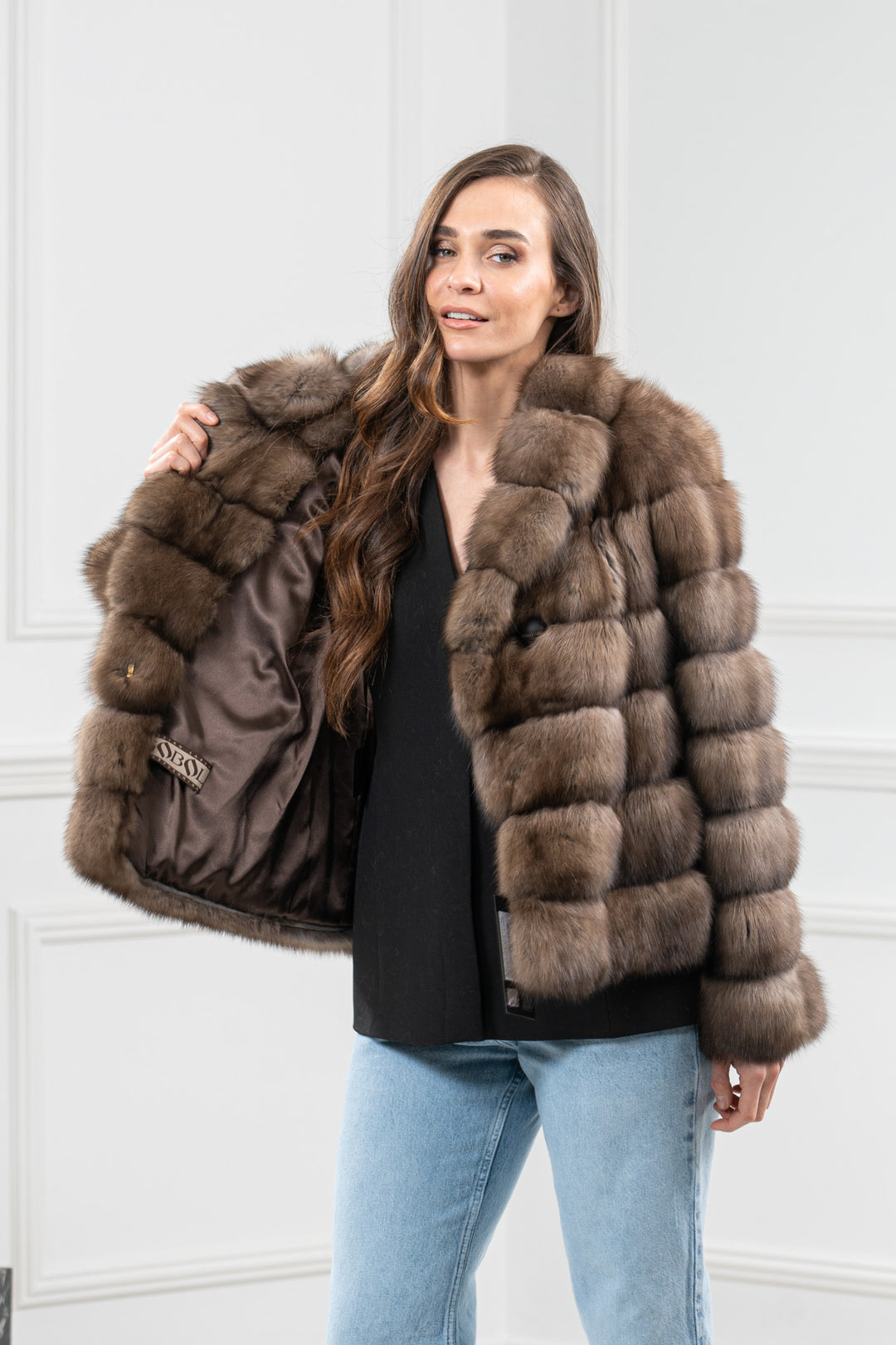 Platinum Russian Sable Fur Short Jacket - Women&
