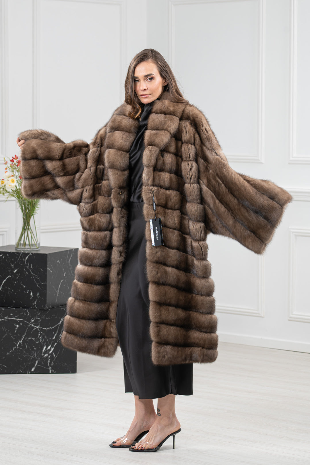 Lavander Russian Sable Fur Coat - Women&