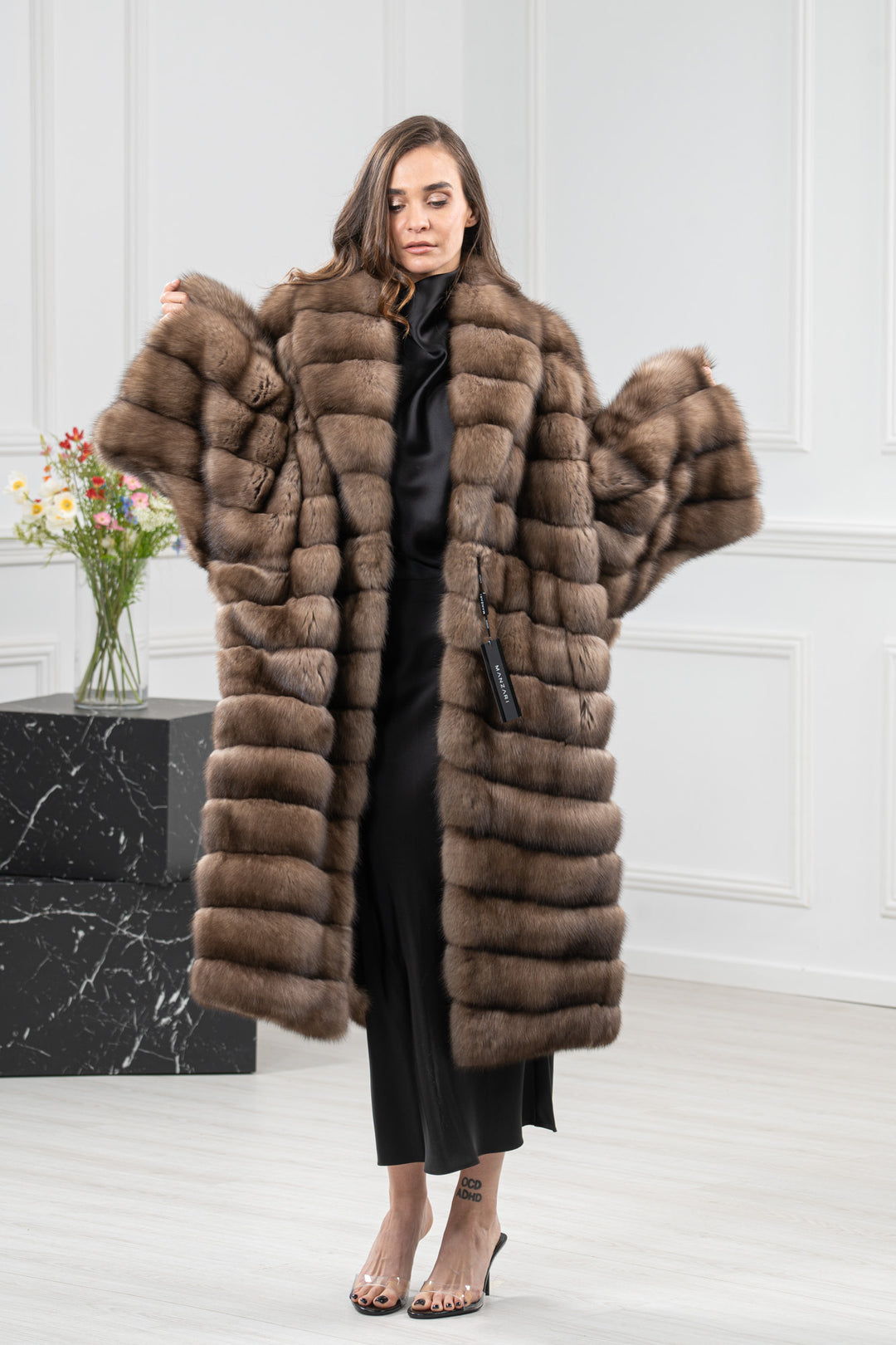 Lavander Russian Sable Fur Coat - Women&