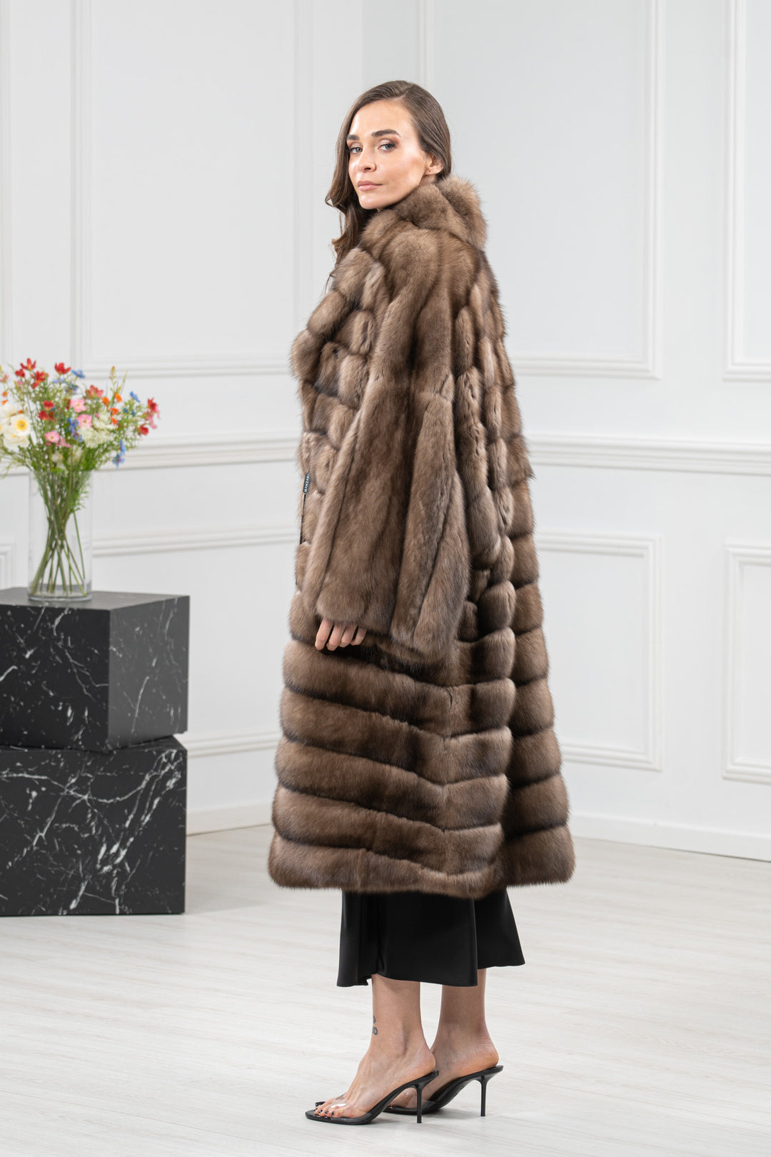Lavander Russian Sable Fur Coat - Women&