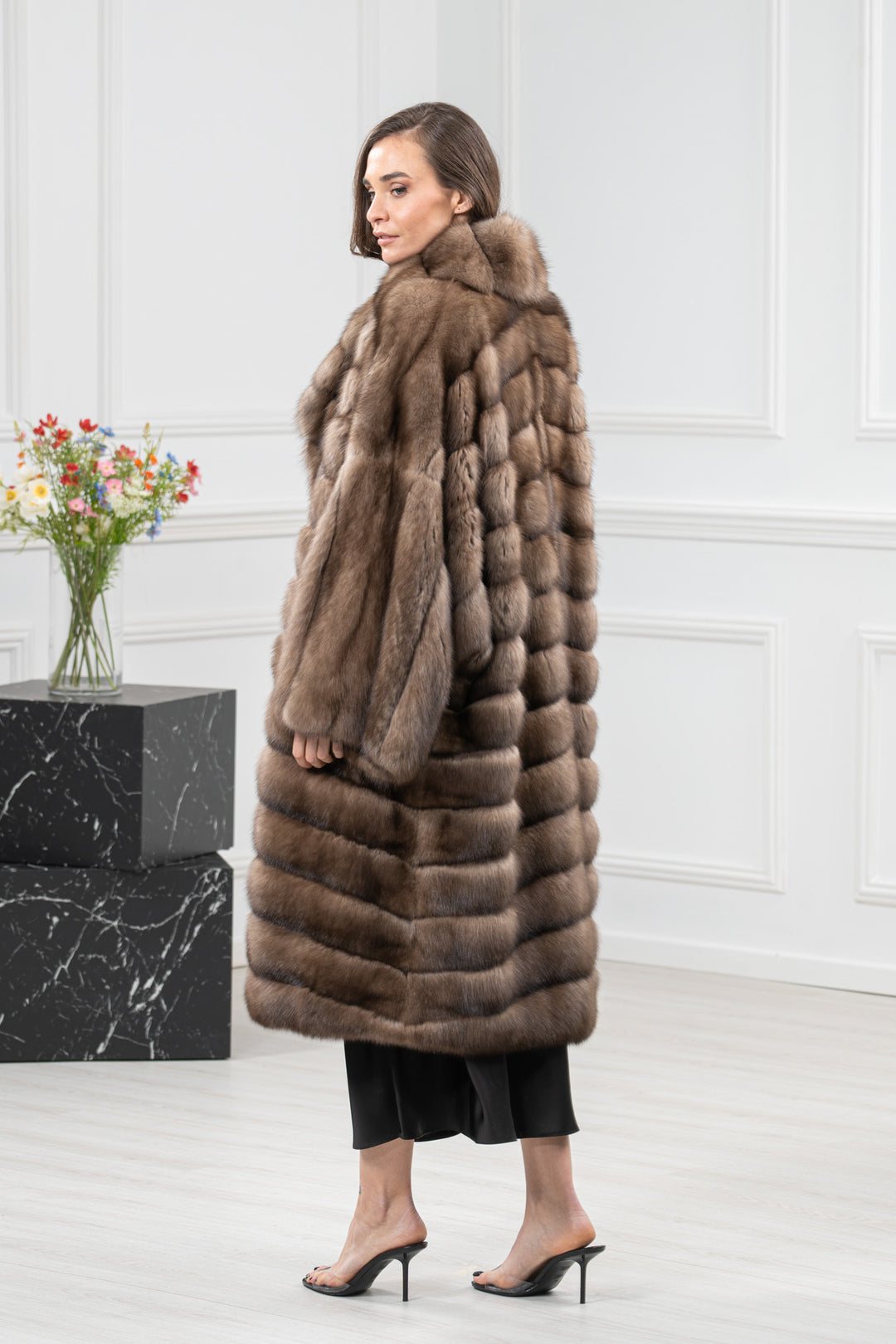 Lavander Russian Sable Fur Coat - Women&