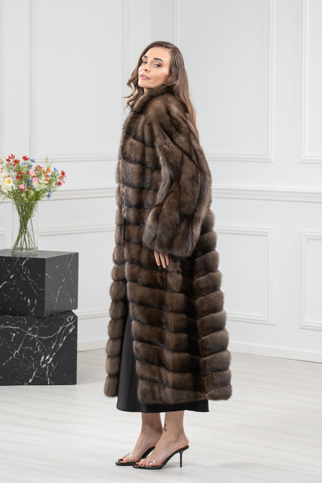 Platinum Russian Sable Fur Coat - Women&