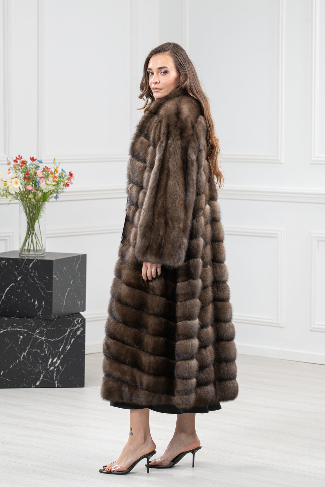 Platinum Russian Sable Fur Coat - Women&