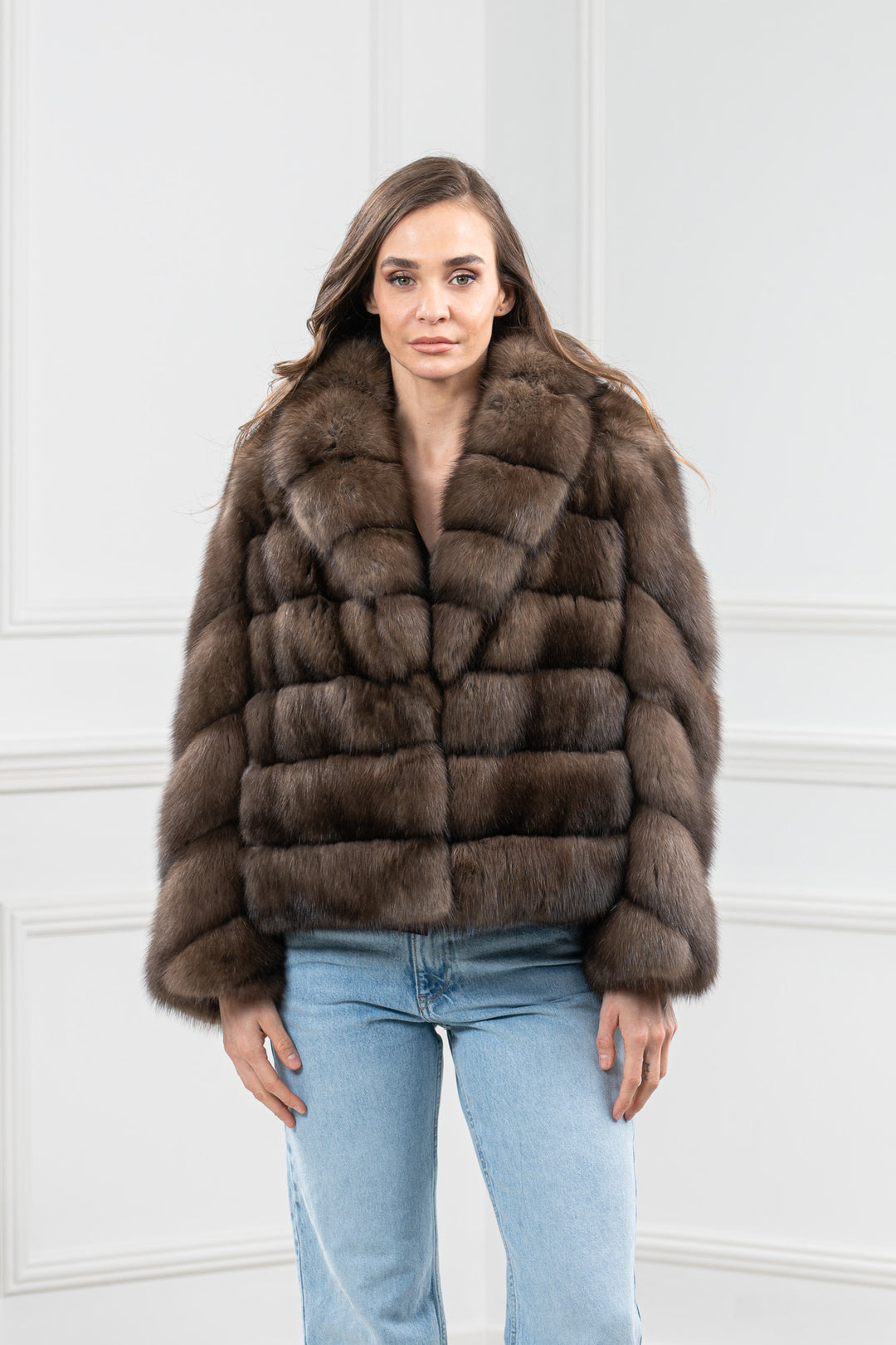 Platinum Russian Sable Fur Short Jacket - Women&