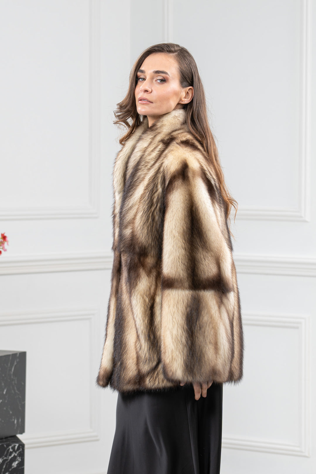 Natural Fitch Fur Short Jacket - Women&