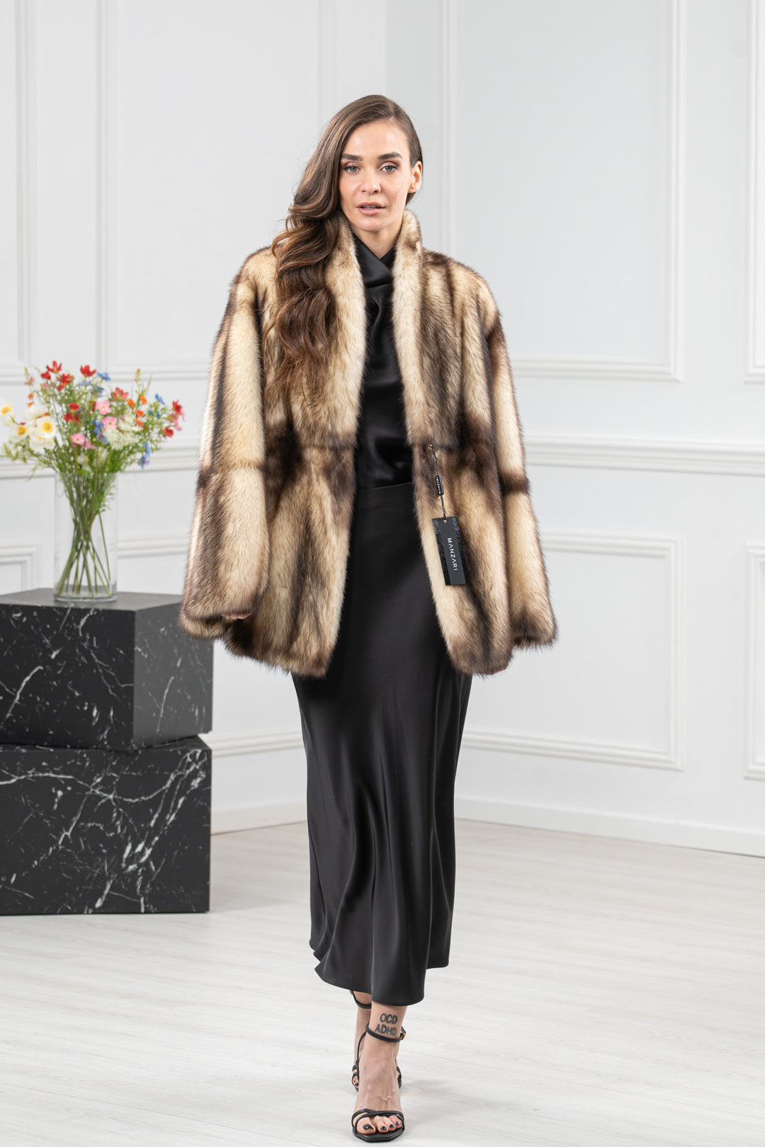 Natural Fitch Fur Short Jacket - Women&