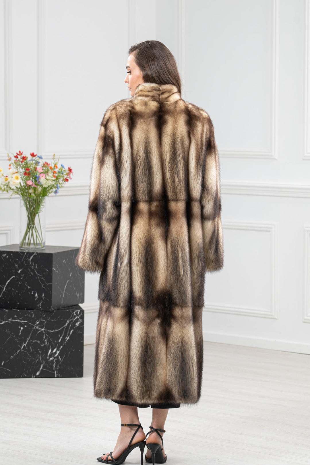 Natural Fitch Fur Coat - Women&