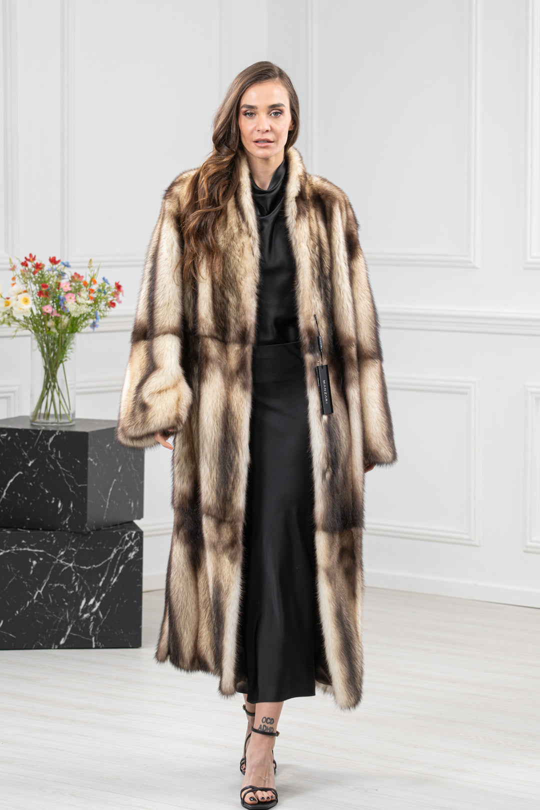 Natural Fitch Fur Coat - Women&
