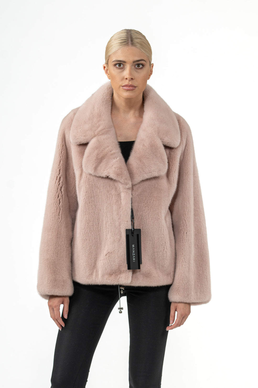 Premium Salmon Mink fur coat for a sophisticated style
