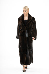 Chic Mahogany Mink fur coat by manzari for a bold statement