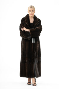 Exclusive Mahogany Mink fur coat by manzari