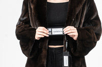 Exclusive Mahogany Mink fur coat by manzari